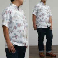 men's Haberu かりゆしウェアＬサイズ　アロハシャツ沖縄　紅型 men's Haberu かりゆしウェアLサイズ アロハシャツ沖縄 - メルカリ