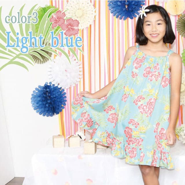 かりゆしウェア平置き画像（ライトかりゆしウェア平置き画像（ブルー））