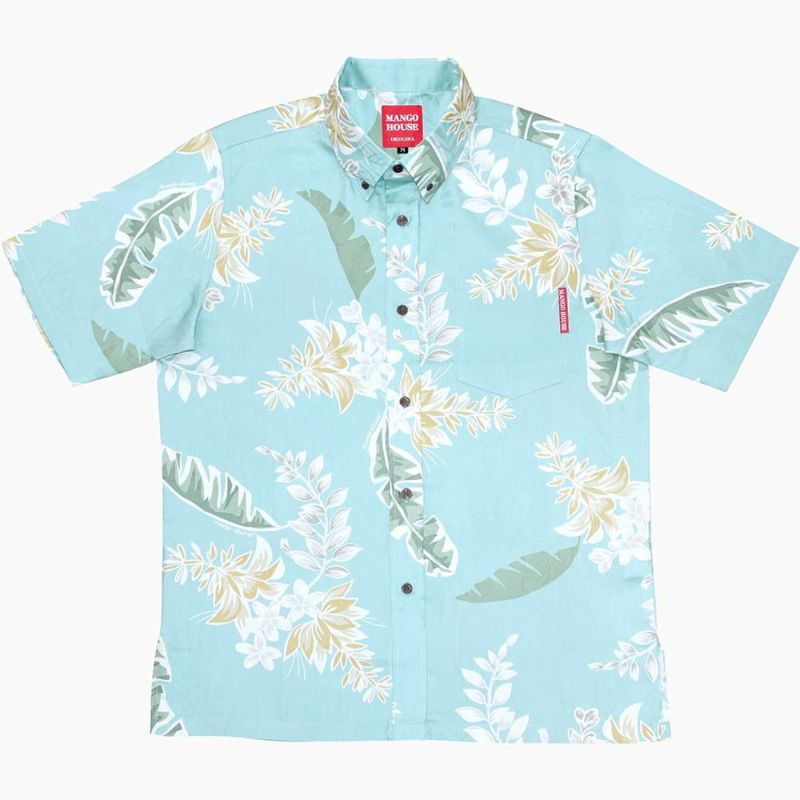 かりゆしウェア平置き画像（ターコイズかりゆしウェア平置き画像（ブルー））