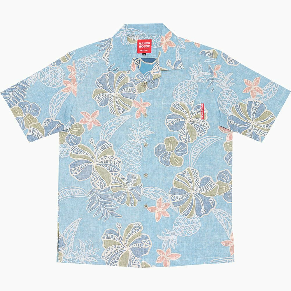 かりゆしウェア平置き画像（ネイビー）