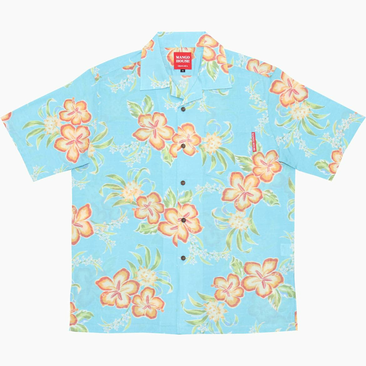 かりゆしウェア平置き画像（ライトかりゆしウェア平置き画像（ブルー））