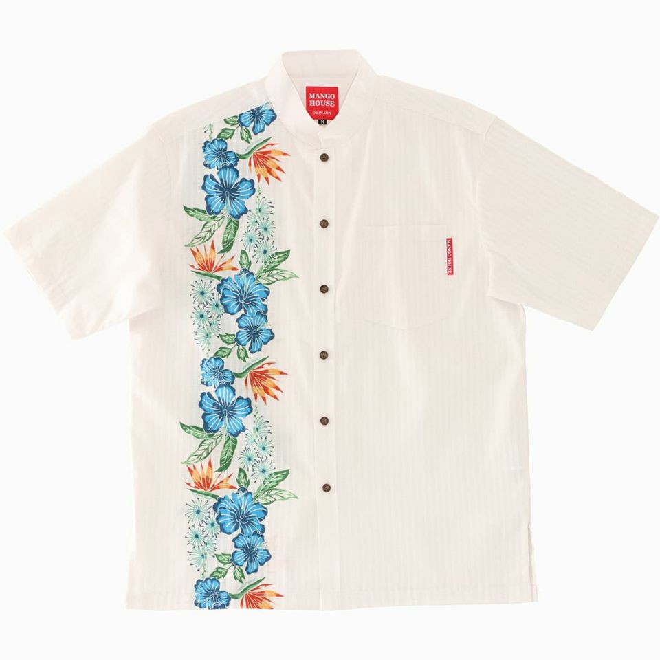 送料込 XL Flowers Guayabera S/S Shirt