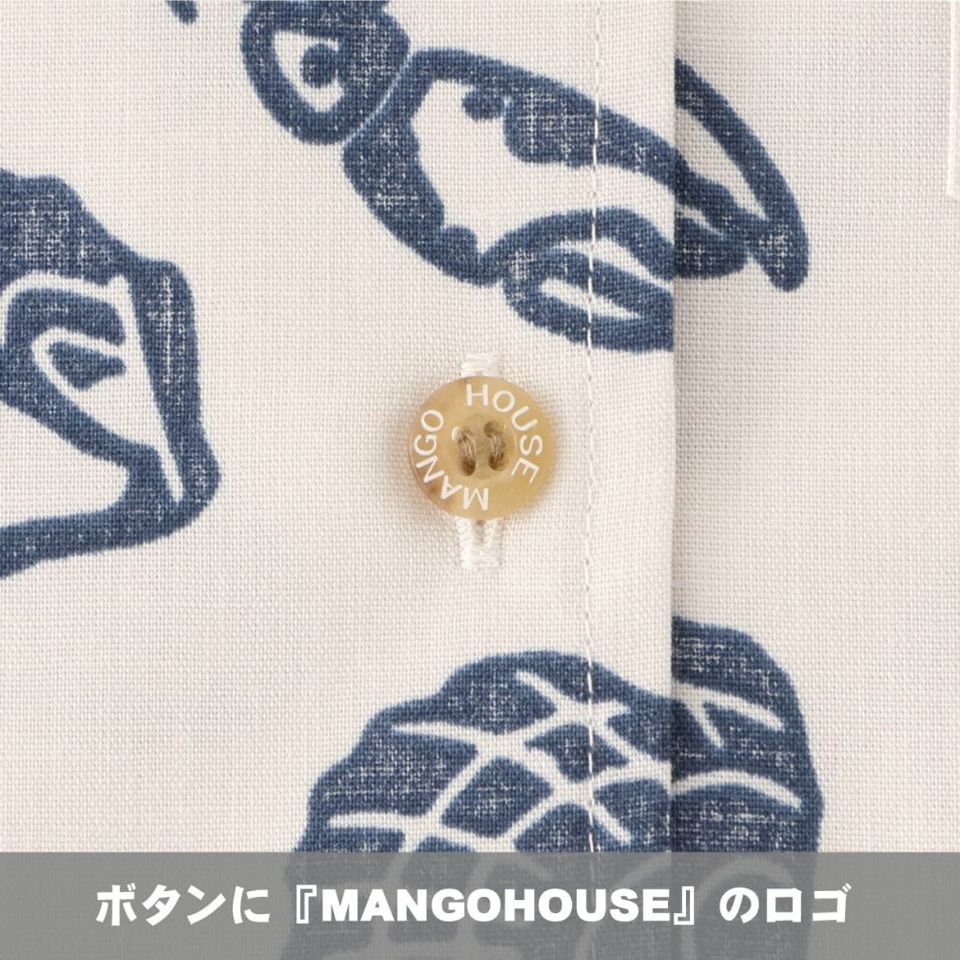 ボタンに『MANGOHOUSE』のロゴ