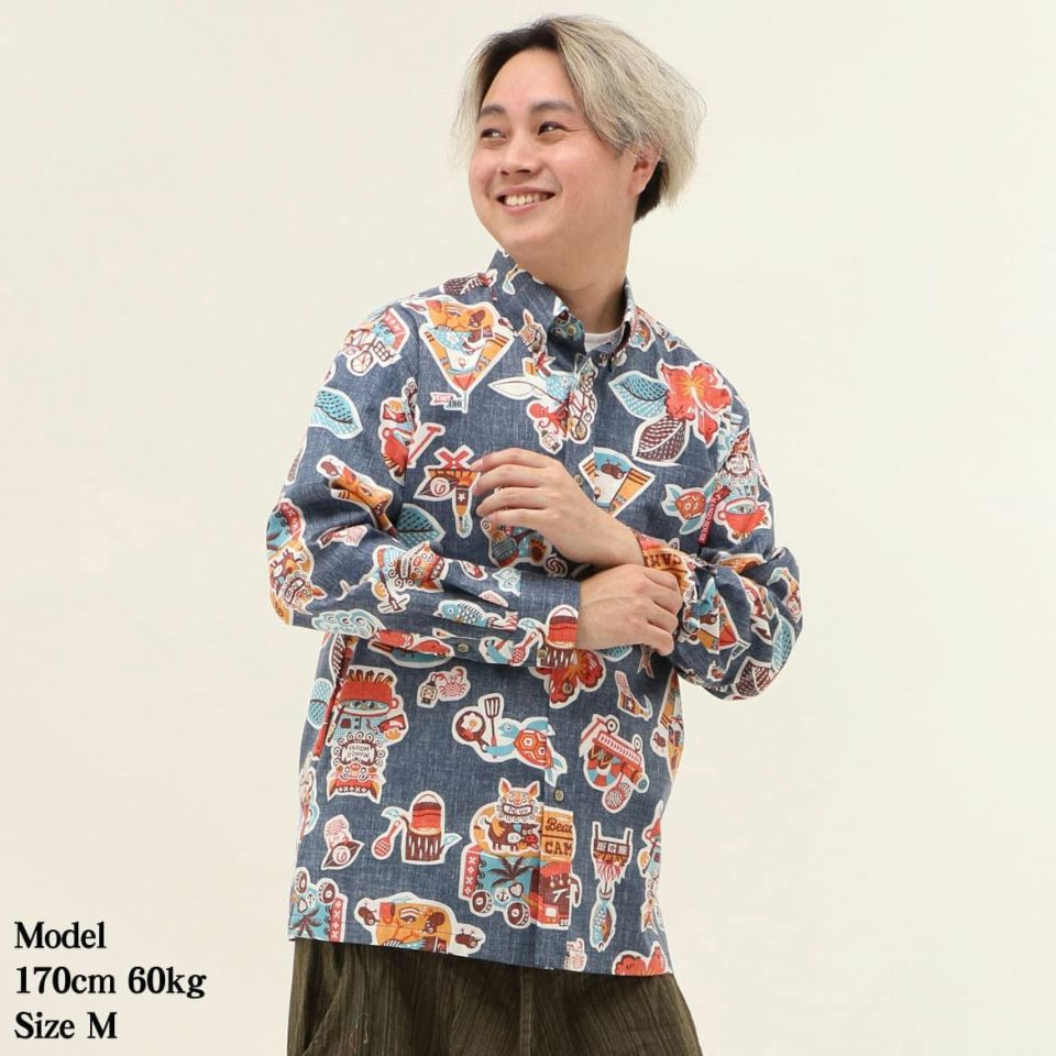 かりゆしウェア　モデル着用画像