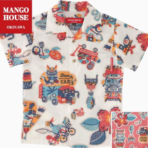 キッズシャツ　キャンピングシーサー