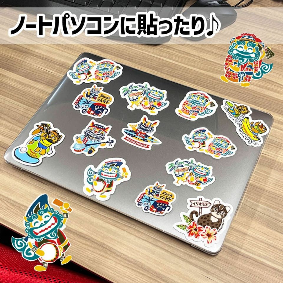 キャンピングシーサーサーフィン・ミニステッカー