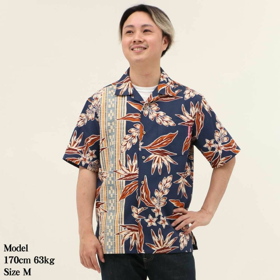 star**men's MINSAH かりゆしウェアLサイズ ミンサー star様