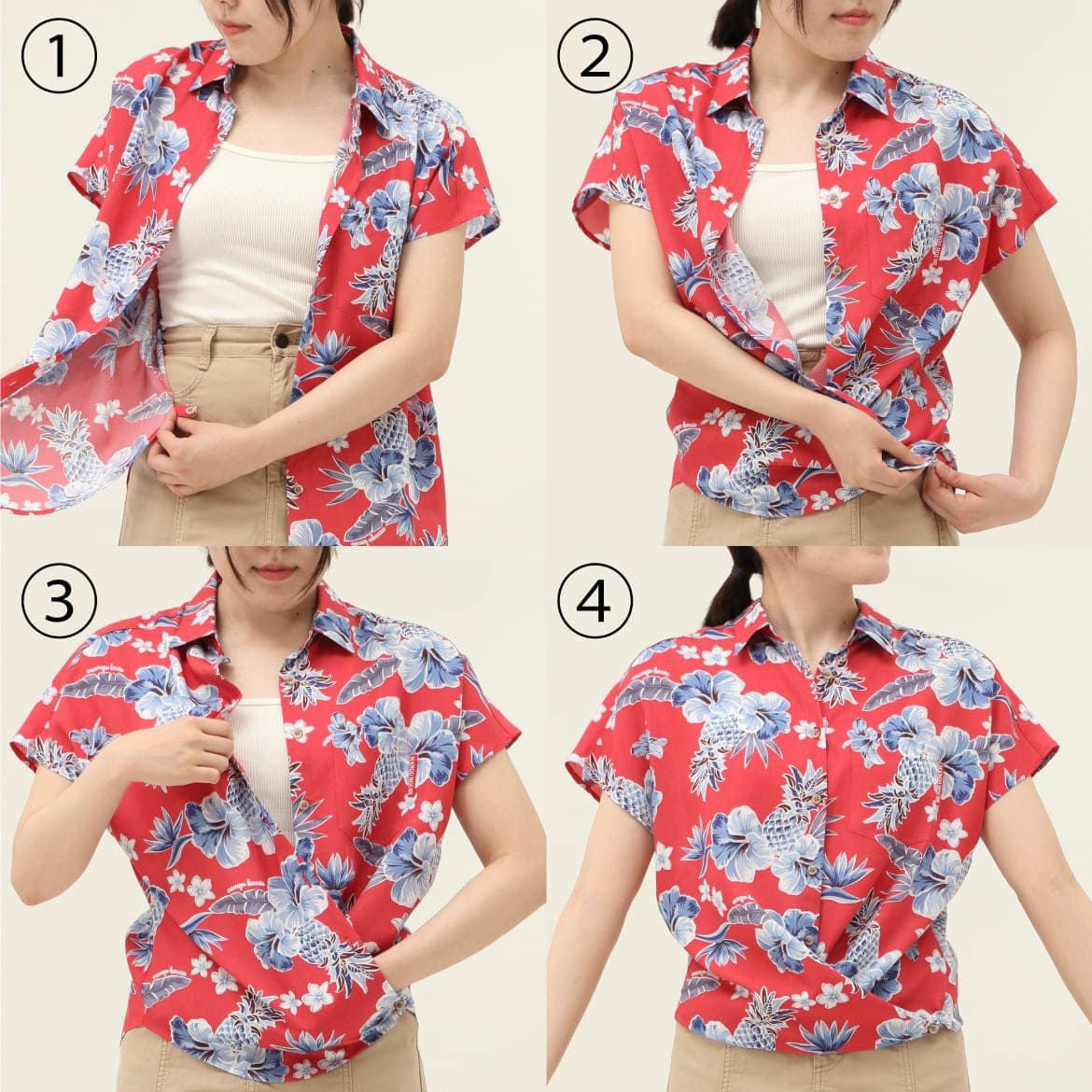 かりゆしウェア　モデル着用画像