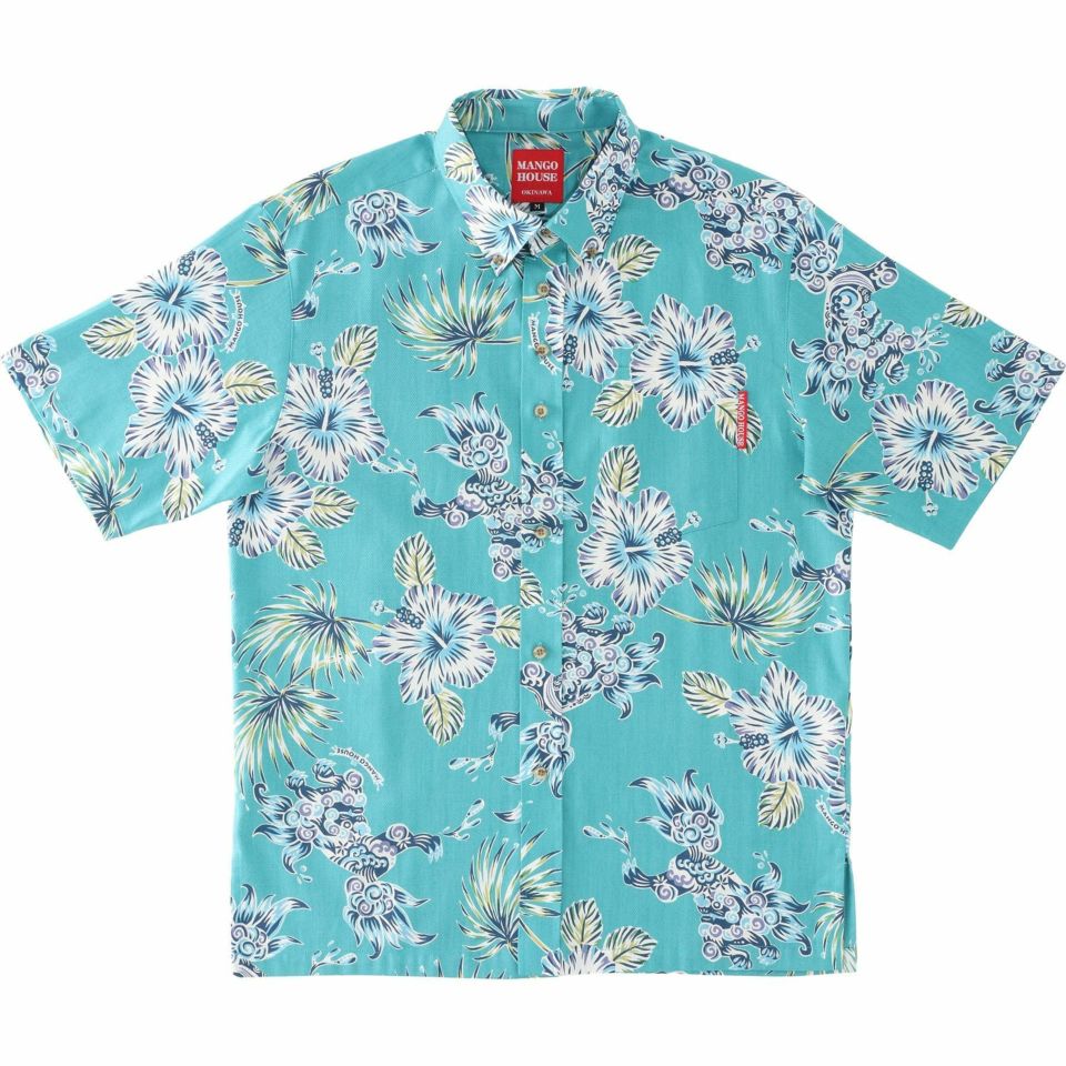 かりゆしウェア　サムネイル画像　ターコイズブルー