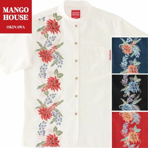 men's Haberu かりゆしウェアＬサイズ　アロハシャツ沖縄　紅型 men's Haberu かりゆしウェアLサイズ アロハシャツ沖縄 - メルカリ